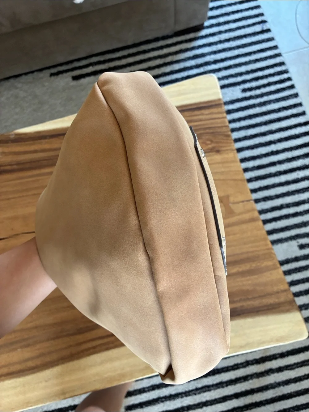 True Religion Suede Tan Hobo Shoulder Bag